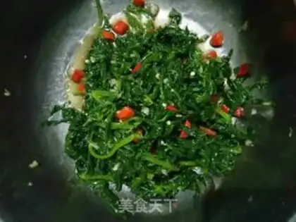 Make Garlic celery leaves step 5