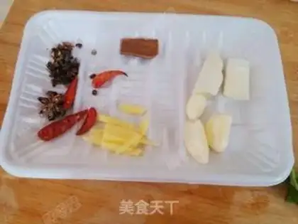 Make Lian radish and chicken step 5