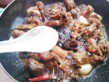 Make Lian radish and chicken step 13