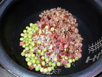 Make Pork pea rice step 3