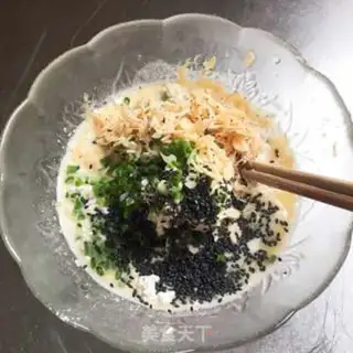 Make Black sesame prawn bean cake step 2