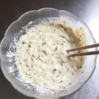 Make Black sesame prawn bean cake step 3
