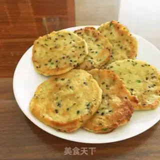 Make Black sesame prawn bean cake step 6