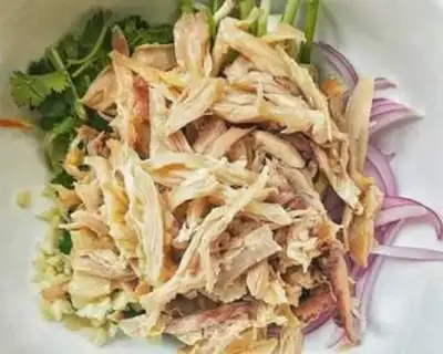 Make Sniffle pepper hand tore chicken step 15