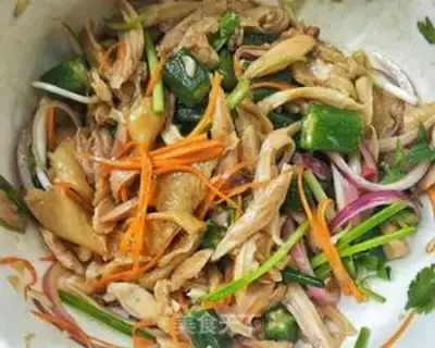 Make Sniffle pepper hand tore chicken step 17