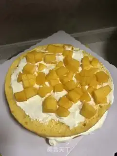 Make Mango with strawberry cake step 18