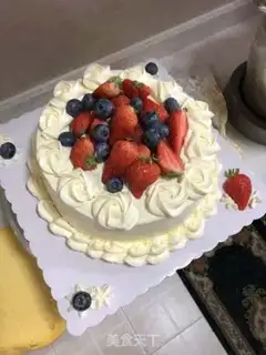 Make Mango with strawberry cake step 23