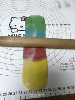 Make Spiral rainbow souffle step 16