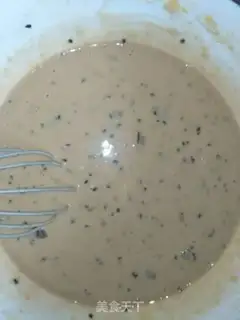 Make Red-tree sesame breakfast cake step 1