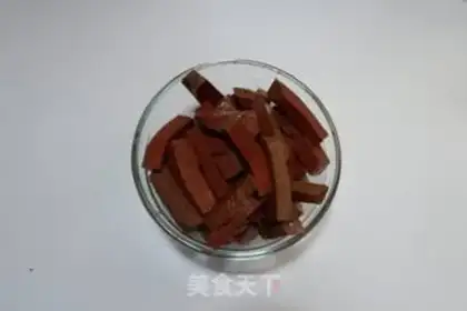 Make Garlic pig blood step 1