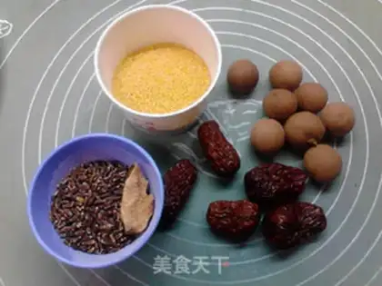 Make Black wheat rice porridge step 0
