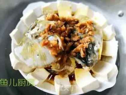 Make The tofu steamed fish head step 6