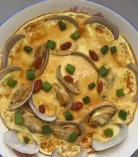Make Flower clams and eggs step 9
