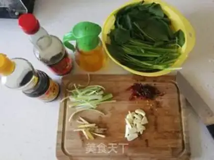Make Squid spinach step 0