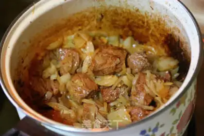 Make Curry beef rice step 8