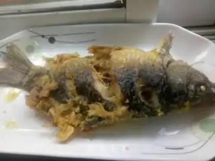 Make Dry-burned mackerel step 2