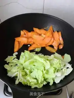 Make Round cabbage and shrimp step 3