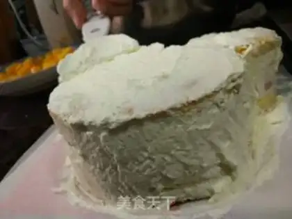 Make Butter fruit birthday cake step 21