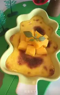 Make Mango caramel pudding step 4