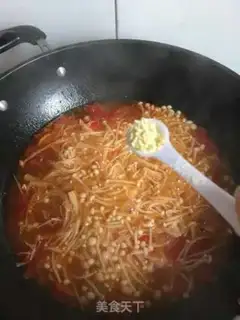 Make Tomato gold needle fat cow step 9