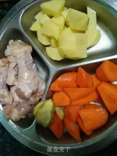 Make Chicken-legged potato carrots step 0