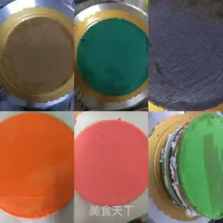 Make Rainbow cake (8 inches) step 11