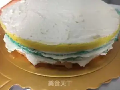 Make Rainbow cake (8 inches) step 12