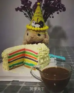Make Rainbow cake (8 inches) step 16