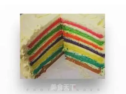 Make Rainbow cake (8 inches) step 18