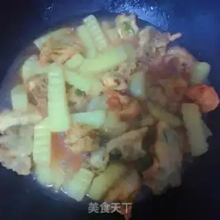 Make Celery leaves, potatoes step 7