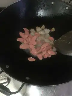 Make Soybeans for ham sausage step 2