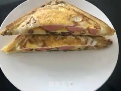 Make Ham sausage sandwich step 8