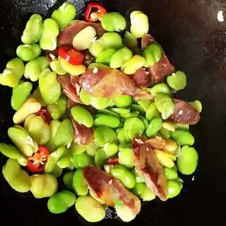 Make Sausage fried beans step 4