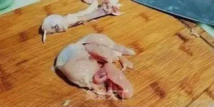 Make Pyramid chicken leg step 1