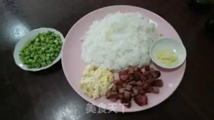 Make Soybeans, egg fried rice step 0
