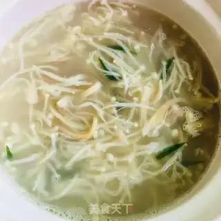 Make Gold pins and mushroom squid fan soup step 4