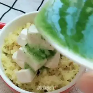 Make Porridge of cucumbers and tofu step 3