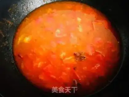 Make Tomato egg soup noodles step 7