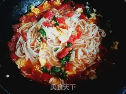 Make Tomato egg soup noodles step 15