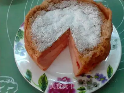 Make Pink strawberry Farrov magic cake step 17