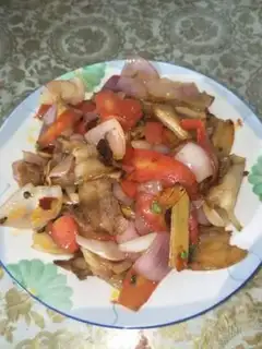 Make Onion carrots with five flowers step 8