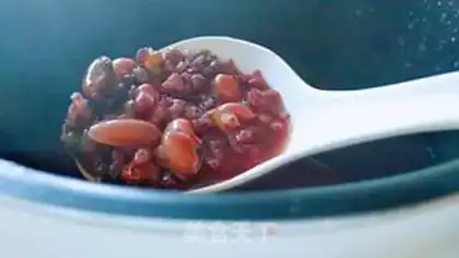Make Red bean and black rice congee step 6