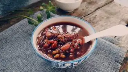 Make Red bean and black rice congee step 7
