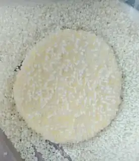 Make Pumpkin rice sesame cake step 4