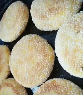 Make Pumpkin rice sesame cake step 5