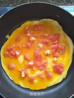 Make Tomato egg cake step 8