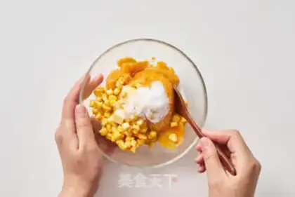 Make Corn cheese and potatoes step 3