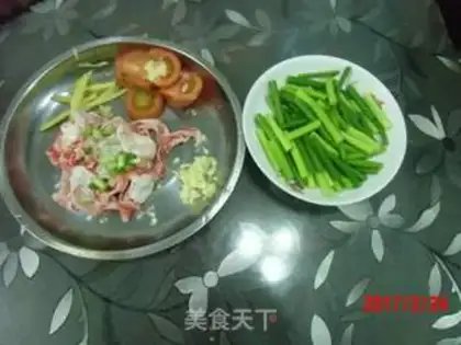 Make Fish bubbles and garlic step 1