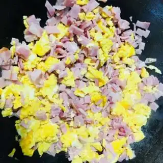 Make Bacon fried rice step 2