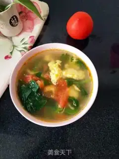 Make Tomato spinach omelet soup step 5